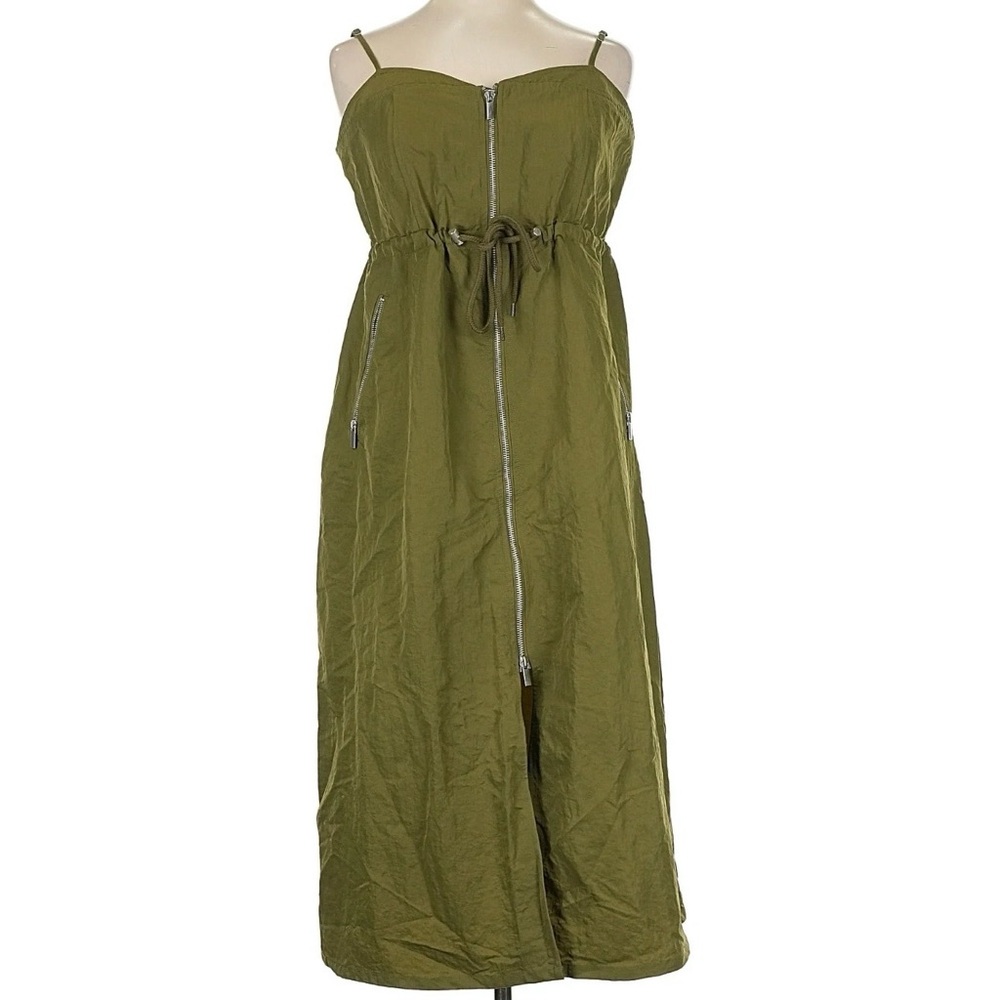 Future Collective Olive Green Midi Dress
